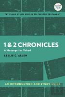 1 & 2 Chronicles: An Introduction And Study Guide