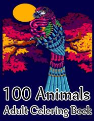 100 Animals Adult Coloring Book