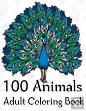 100 Animals Adult Coloring Book