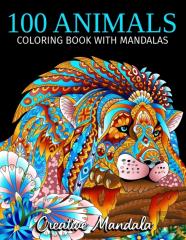 100 Animals With Mandalas - Volume 2