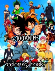 +100 Anime Coloring Book
