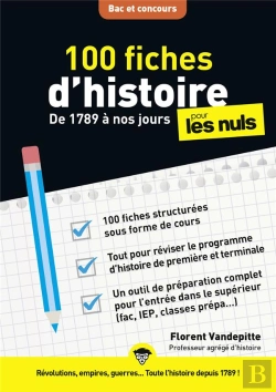 Bertrand.pt - 100 Fiches D'Histoire Pour Les Nuls ; Concours ; De 1789 À Nos Jours