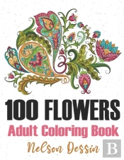 100 Flowers Coloring Book For Adults