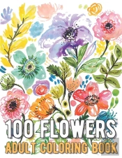 100 Flowers Coloring Book