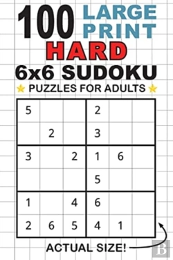 Bertrand.pt - 100 Large Print Hard 6x6 Sudoku Puzzles For Adults