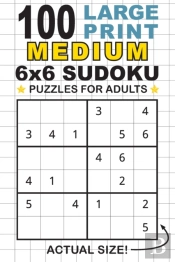 100 Large Print Medium 6x6 Sudoku Puzzle