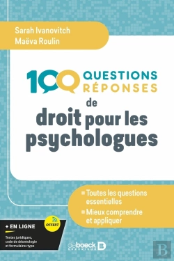 Bertrand.pt - 100 Questions-Réponses De Droit Pour Les Psychologues