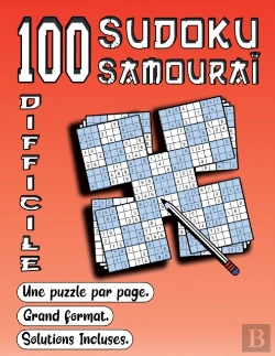 Bertrand.pt - 100 Sudoku Samourai, Difficile, Une Puzzle Par Page, Grand Format, Solutions Incluses