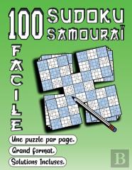 100 Sudoku Samourai, Facile, Une Puzzle Par Page, Grand Format, Solutions Incluses