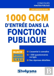 1000 Exercices Et Qcm D'Entree Dans La Fonction Publique