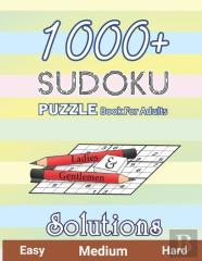 1000+ Sudoku Puzzle Book For Adults Easy Medium Hard Solution