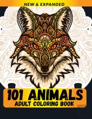 101 Animals Adult Coloring Book
