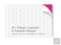 Bertrand.pt - 101 Things I Learned In Fashion School
