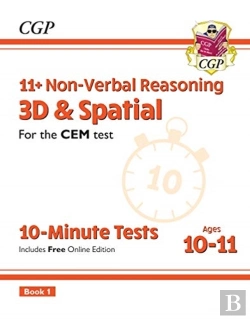 Bertrand.pt - 11+ Cem 10-Minute Tests: Non-Verbal Reasoning 3d & Spatial - Ages 10-11 Book 1 (With Online Ed): For The 2025 Exams