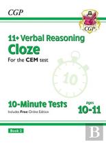 11+ Cem 10-Minute Tests: Verbal Reasoning Cloze - Ages 10-11 Book 2 (With Online Edition): For The 2025 Exams
