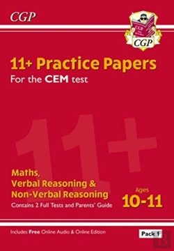 Bertrand.pt - 11+ Cem Practice Papers: Ages 10-11 - Pack 1 (With Parents' Guide & Online Edition): For The 2025 Exams
