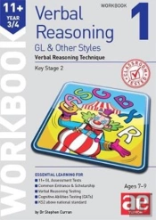 11+ Verbal Reasoning Year 3/4 Gl & Other Styles Workbook 1