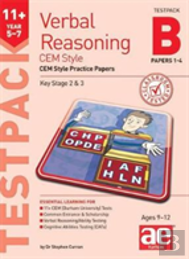 11+ Verbal Reasoning Year 5-7 Cem Style Testpack B Papers 1-4