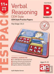11+ Verbal Reasoning Year 5-7 Cem Style Testpack B Papers 5-8
