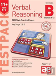 11+ Verbal Reasoning Year 5-7 Cem Style Testpack B Papers 9-12