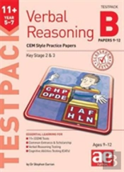 11+ Verbal Reasoning Year 5-7 Cem Style Testpack B Papers 9-12