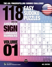 118 Easy Sudoku Puzzles With The American Sign Language Numbers
