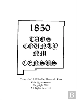 Bertrand.pt - 1850 Taos County, Nm Census With Index