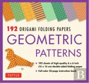 192 Origami Folding Papers In Geometric Patterns /Anglais