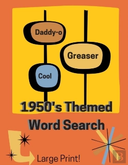 Bertrand.pt - 1950'S Themed Word Search Book (Large Print)