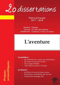 Bertrand.pt - 20 Dissertations Sur Le Theme De Francais 2017 2018 En Prepa Scientifique