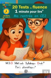 20 Tests De Fluence - Ma Rentree En Ce2 - 1 Minute Pour Lire Tome 2 - Mso Methode Syllabique Orale -