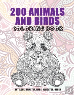 Bertrand.pt - 200 Animals And Birds - Coloring Book - Antelope, Hamster, Hare, Alligator, Other