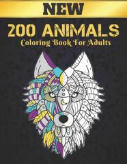 200 Animals New Coloring Book For Adults