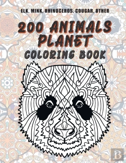 Bertrand.pt - 200 Animals Planet - Coloring Book - Elk, Mink, Rhinoceros, Cougar, Other