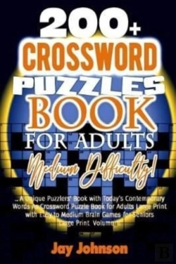 Bertrand.pt - 200+  Crossword Puzzle Book For Adults Medium Difficulty!