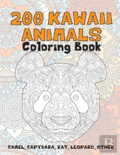 200 Kawaii Animals - Coloring Book - Camel, Capybara, Rat, Leopard, Other