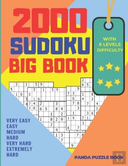 Bertrand.pt - 2000 Sudoku Big Book With 6 Levels Difficulty - Very Easy, Easy, Medium, Hard, Very Hard, Extremely Hard