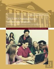 2012-2013 National Survey Of First-Year Seminars