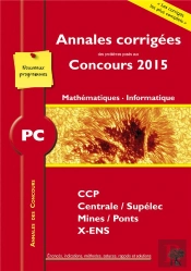 2015 Annales Des Concours Pc ; Mathématiques