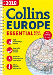 2018 Collins Essential Road Atlas Europe