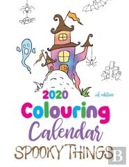 2020 Colouring Calendar Spooky Things (Uk Edition)