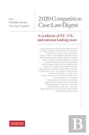 2020 Competition Case Law Digest