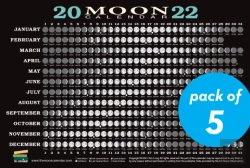 Bertrand.pt - 2022 Moon Calendar Card (5 Pack)