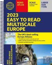 2023 Philip'S Easy To Read Multiscale Road Atlas Europe