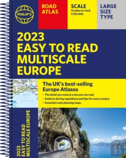Bertrand.pt - 2023 Philip'S Easy To Read Multiscale Road Atlas Europe