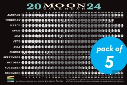Bertrand.pt - 2024 Moon Calendar Card (5 Pack)