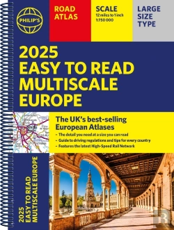 Bertrand.pt - 2025 Philip'S Easy To Read Multiscale Road Atlas Europe