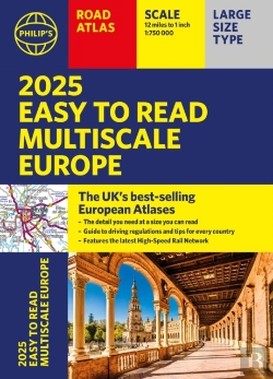 Bertrand.pt - 2025 Philip'S Easy To Read Multiscale Road Atlas Of Europe