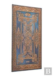 2026 Blue Luxe (Luxe Design) Grande 12-Month Vertical Hardcover Flexi Dayplanner 2026 (Elastic Band Closure)