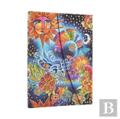 2026 Celestial Magic (Whimsical Creations) Midi 18-Month Horizontal Hardcover Flexi Dayplanner 2025-2026 (Wrap Closure)